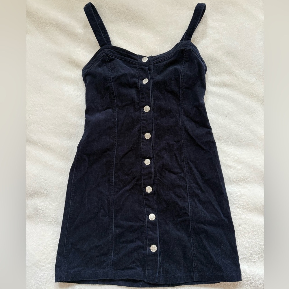 PacSun Navy Corduroy Jumper Dress size Small